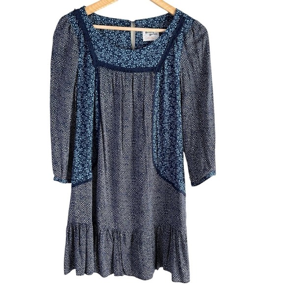 Anthropologie Holding Horses‎ Paix Tunic Prairie Floral Print Mini Dress Blue, 2 - Picture 2 of 13